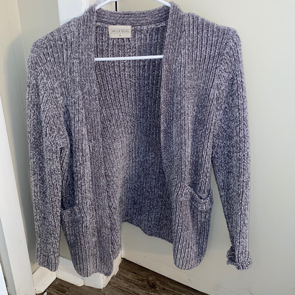 Gray cardigan